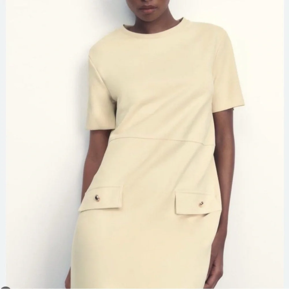 Zara beige faux suede mini dress size M - Picture 3 of 9
